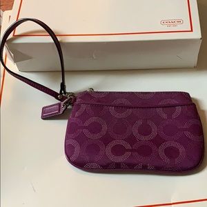 Purple Coach Wristlet